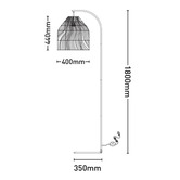 Liteworks Shelby Iron &amp; Rattan Floor Lamp