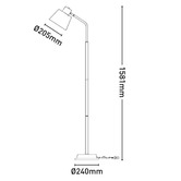 Liteworks Roswell Gold &amp; Black Iron Floor Lamp