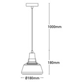 Liteworks Venice Rubberwood &amp; Glass Pendant Light