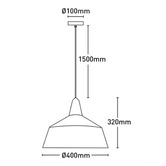 Liteworks Westerly Rubberwood &amp; Iron Pendant Light