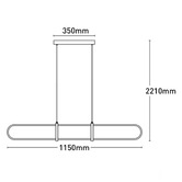Liteworks Belmont Iron &amp; Aluminium LED Pendant Light