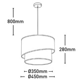 Liteworks Decatur White Pendant Light