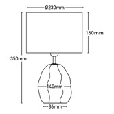 Liteworks Reverie Ceramic &amp; Linen Table Lamp