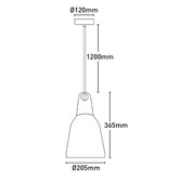 Liteworks Largo White Ceramic &amp; Oak Wood Pendant Light