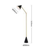 Liteworks Baciare Metal Conical Floor Lamp
