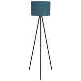Liteworks Reno Iron &amp; Velvet Floor Lamp