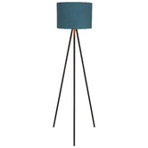Liteworks Reno Iron &amp; Velvet Floor Lamp