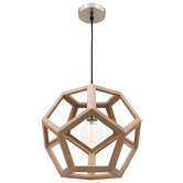 Liteworks Darien Natural Ash Wood Pendant Light