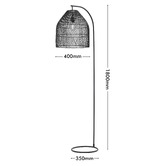 Liteworks Shelby Iron &amp; Rattan Floor Lamp