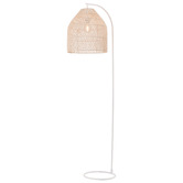 Liteworks Shelby Iron &amp; Rattan Floor Lamp