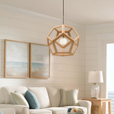 Liteworks Darien Natural Ash Wood Pendant Light