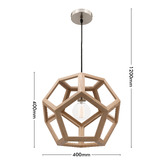 Liteworks Darien Natural Ash Wood Pendant Light