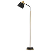 Liteworks Roswell Gold &amp; Black Iron Floor Lamp
