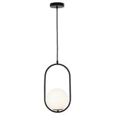 Liteworks Novato Iron &amp; Opal Glass Pendant Light