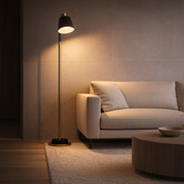 Liteworks Roswell Gold &amp; Black Iron Floor Lamp