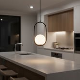 Liteworks Novato Iron &amp; Opal Glass Pendant Light