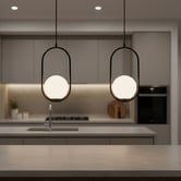Liteworks Novato Iron &amp; Opal Glass Pendant Light