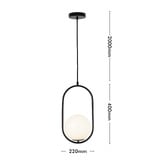 Liteworks Novato Iron &amp; Opal Glass Pendant Light
