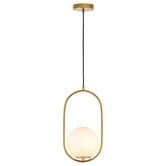 Liteworks Novato Iron &amp; Opal Glass Pendant Light