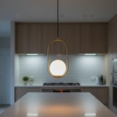 Liteworks Novato Iron &amp; Opal Glass Pendant Light