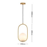 Liteworks Novato Iron &amp; Opal Glass Pendant Light