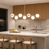 Liteworks Concord Iron &amp; Opal Glass 7 Light Pendant