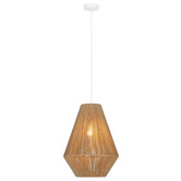 Liteworks Dayton Steel &amp; Rattan Pendant Light