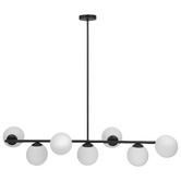 Liteworks Concord Iron &amp; Opal Glass 7 Light Pendant
