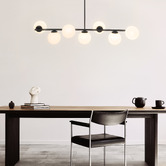 Liteworks Concord Iron &amp; Opal Glass 7 Light Pendant