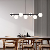 Liteworks Concord Iron &amp; Opal Glass 7 Light Pendant