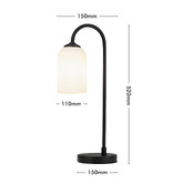 Liteworks Stupendo Frost White Glass Table Lamp
