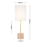 Liteworks Delizia Rubberwood Table Lamp