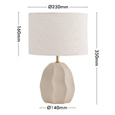 Liteworks Reverie Ceramic &amp; Linen Table Lamp
