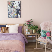 SLH House Natural Vintage European Oak Bedside Table