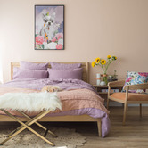 SLH House Natural Vintage European Oak Bedside Table
