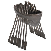 SLH House Metallic Longboat Aluminium Figurine