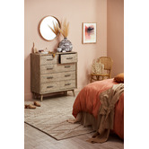 SLH House Natural Cooper Round Wooden Wall Mirror