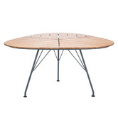 SLH House Leaf Metal &amp; Bamboo Outdoor Dining Table