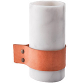 SLH House Eliza Marble &amp; Faux Leather Vase