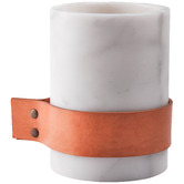 SLH House Eliza Marble &amp; Faux Leather Vase