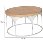 SLH House 2 Piece Stacey Fir Wood Nesting Coffee Table Set