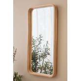 SLH House Natural Cooper Rectangular Wooden Wall Mirror