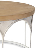 SLH House 2 Piece Stacey Round Fir Wood Coffee Table Set