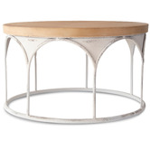 SLH House 2 Piece Stacey Round Fir Wood Coffee Table Set