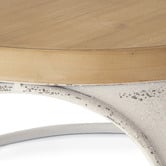 SLH House 2 Piece Stacey Round Fir Wood Coffee Table Set