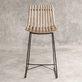 SLH House 65cm Clark Rattan Counter Stool