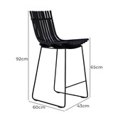 SLH House 65cm Clark Rattan Counter Stool