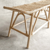 SLH House Cameron Rattan Ottoman Bench