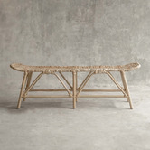 SLH House Cameron Rattan Ottoman Bench