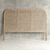 SLH House Cameron Rattan &amp; Teak Wood Bedhead